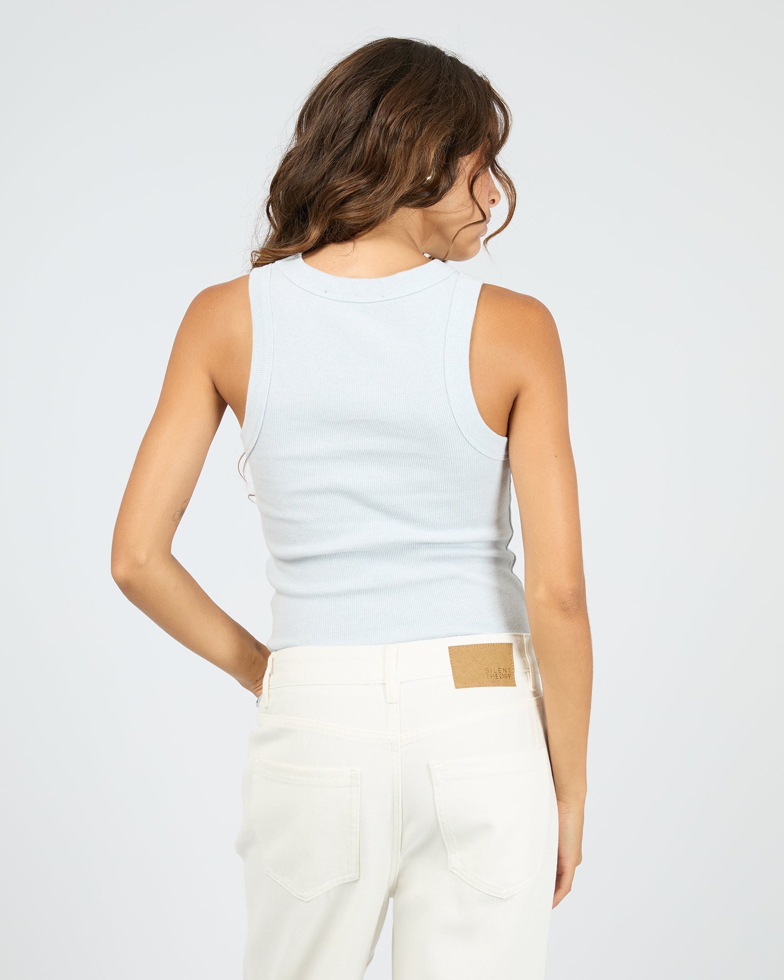 Silent Theory Pia Tank in light blue - detail