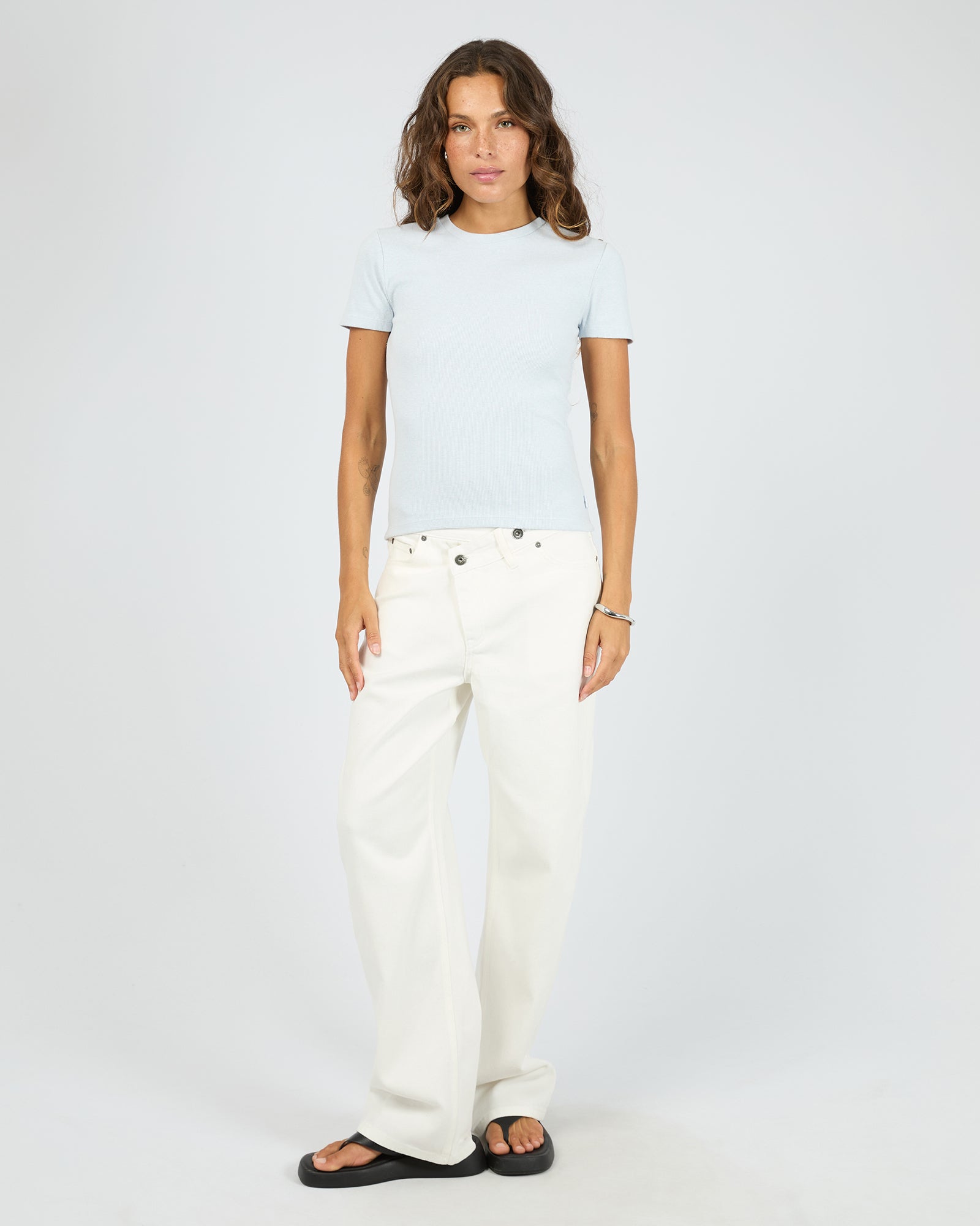 Silent Theory Bella Tee in light blue - back