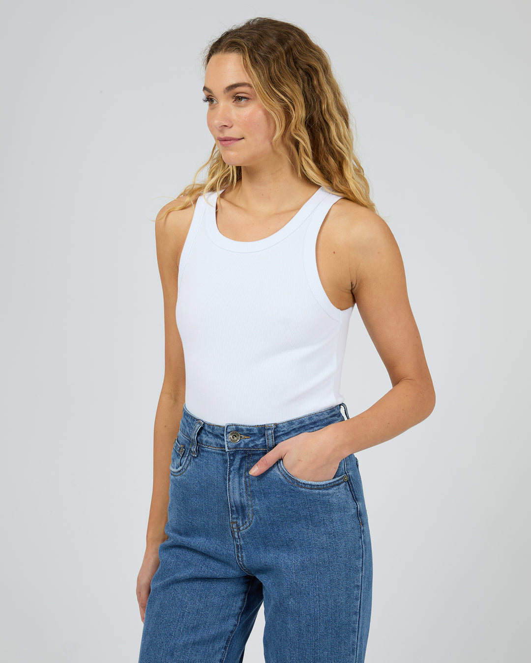 Silent Theory Ella Tank - White (view 4)