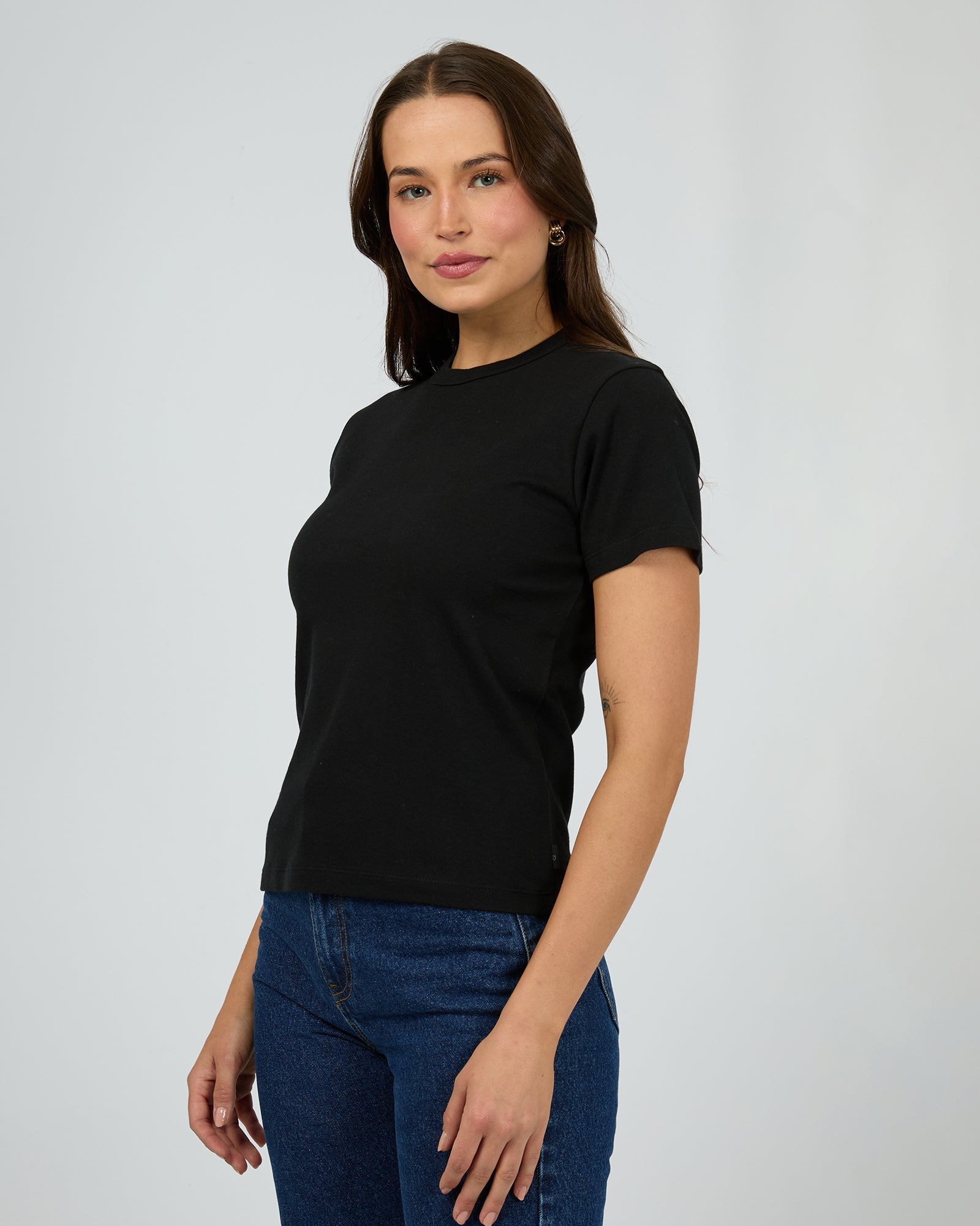 Silent Theory Regular Tee Black - fabric detail