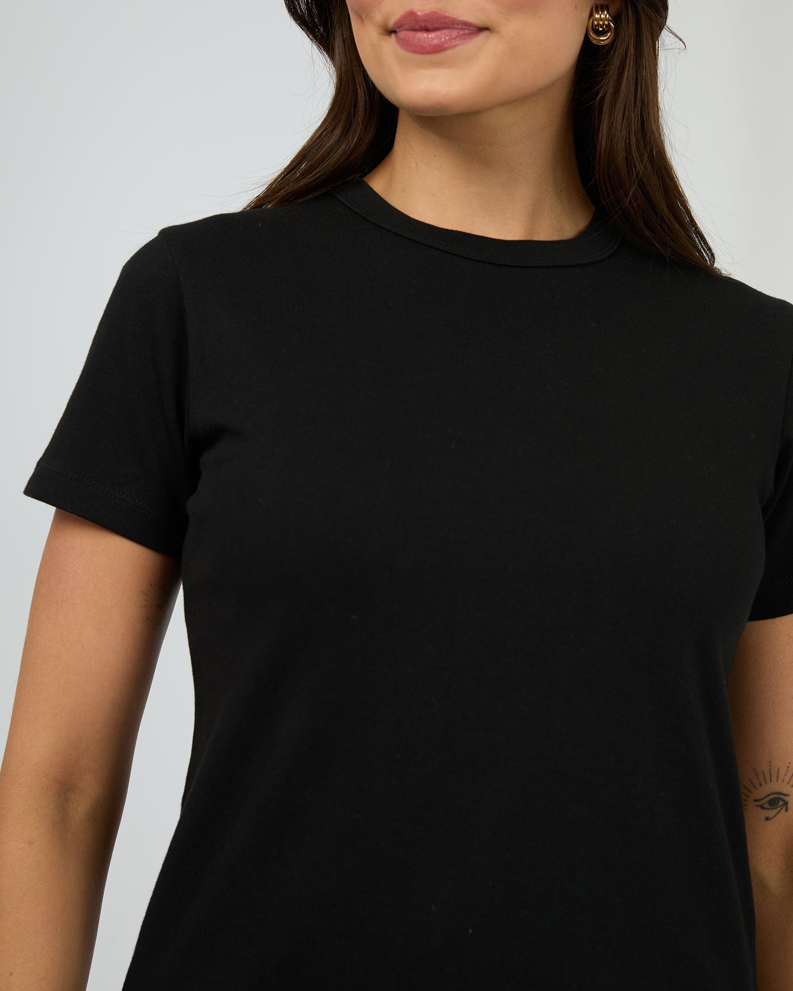 Silent Theory Regular Tee Black - worn on model