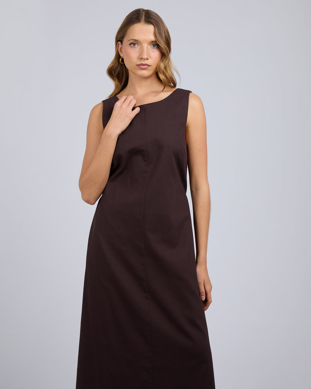 Silent Theory Tallow Tie Maxi Dress - Chocolate (view 3)