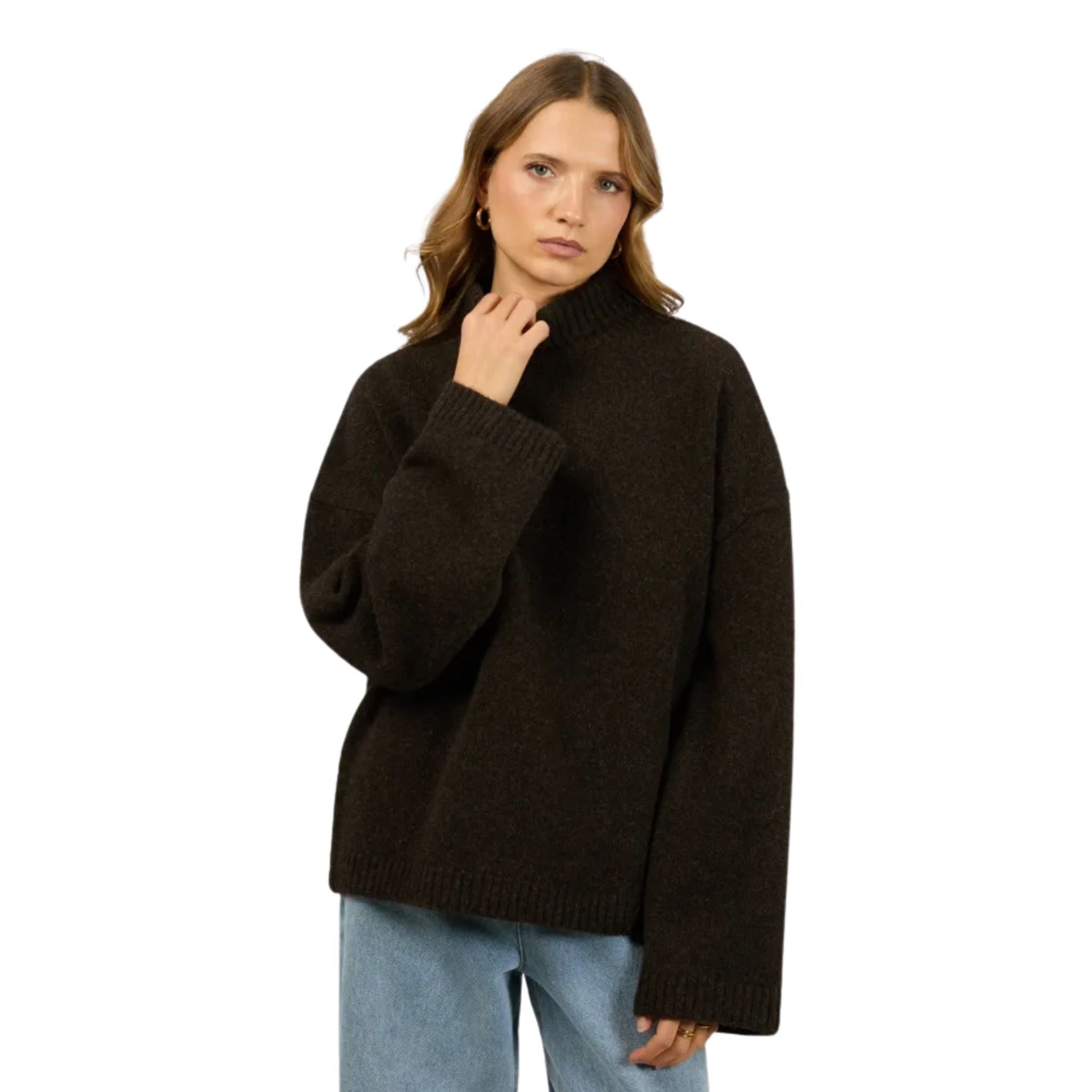 Willow Knit Jumper - Chocolate - Catani Clothing