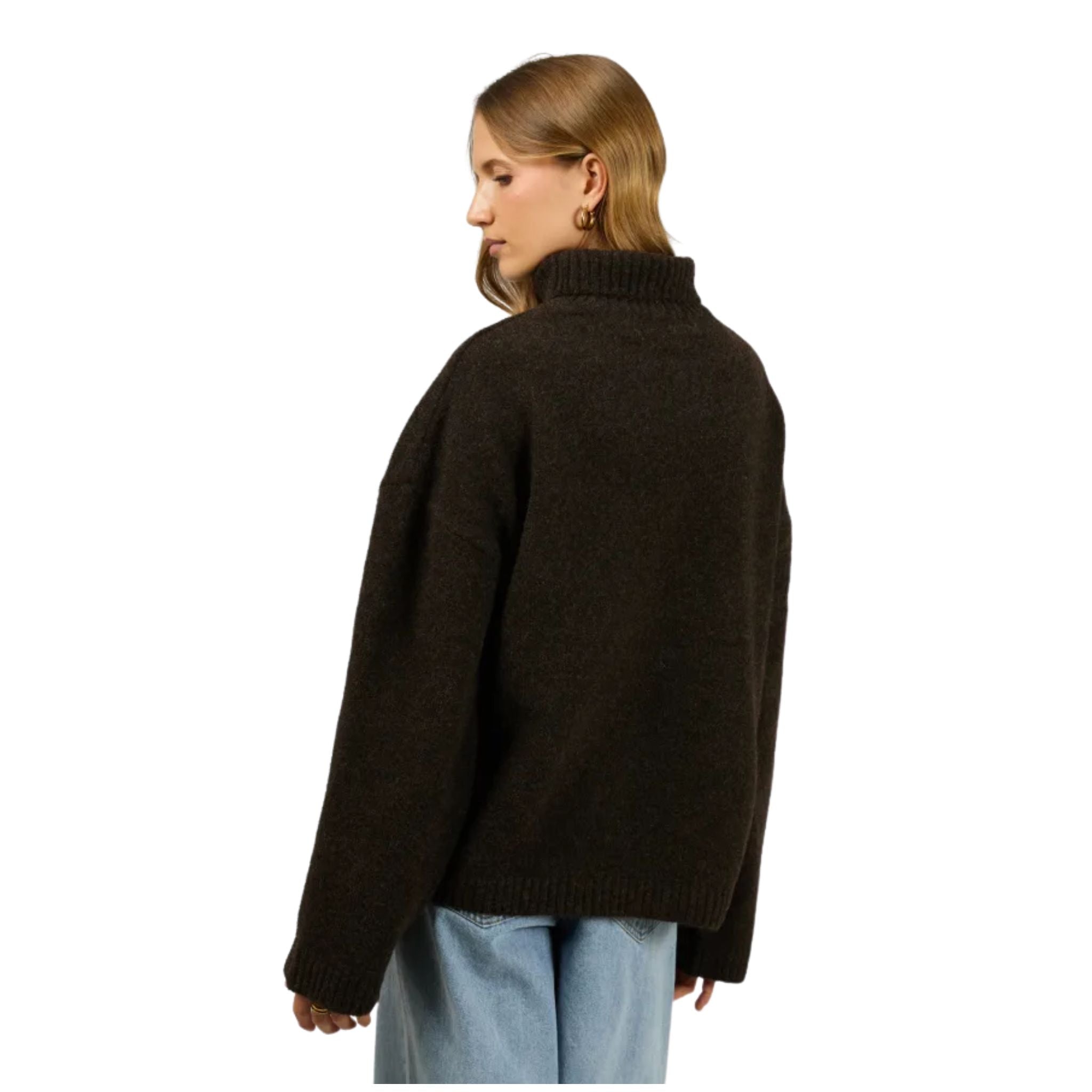 Silent Theory Willow Knit Jumper - Chocolate (view 3)