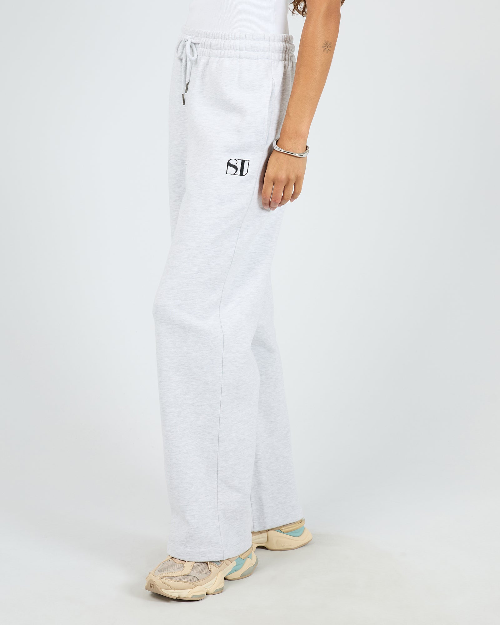 Silent Theory Silent Luxe Trackpant - Snow Marle (view 4)