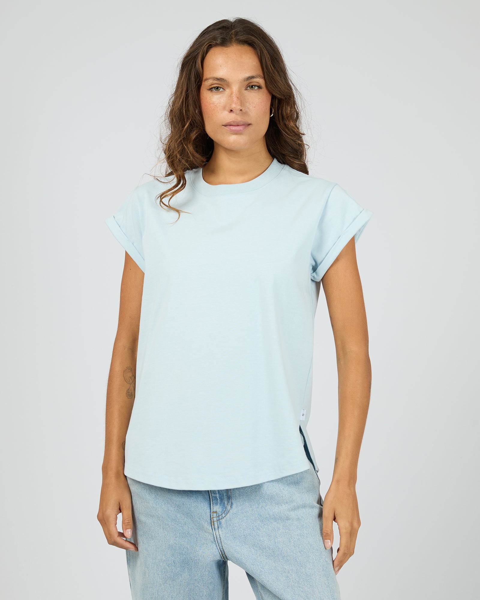 Silent Theory Essential Tee in light blue - front