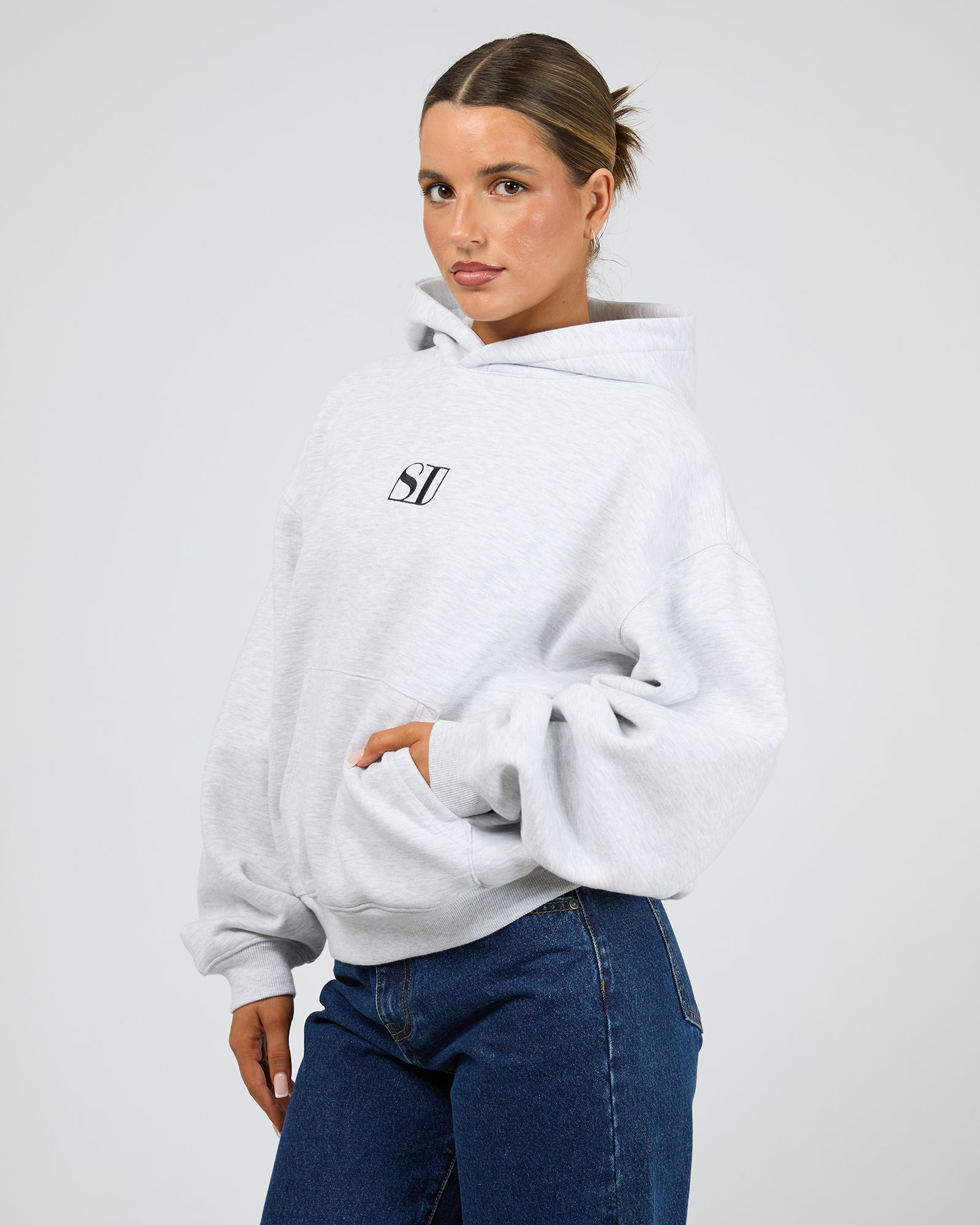 Silent Theory Silent Luxe Hoodie Snow Marle - detail view