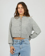 Lotus Knit Cardigan - Grey Marle