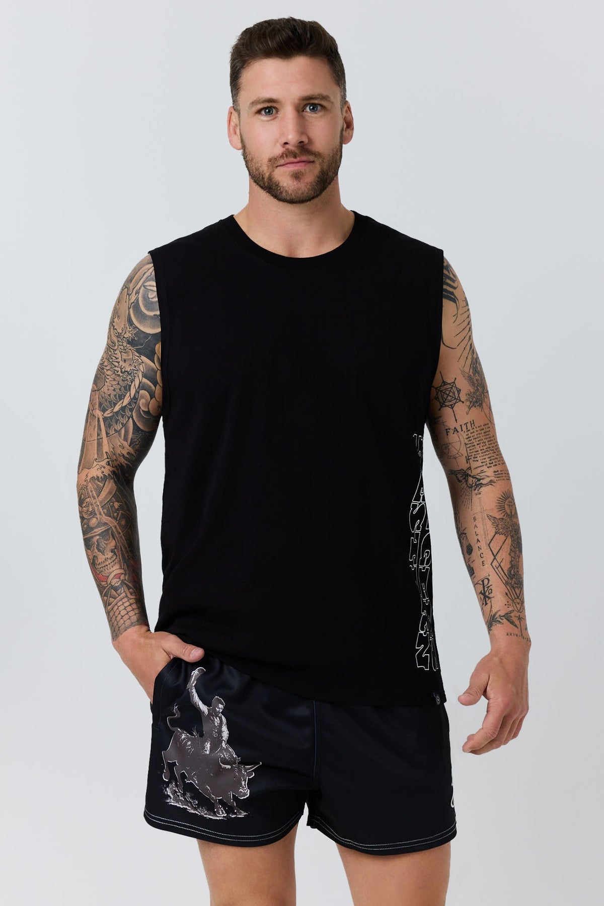 Ringers Western Dust Devil Footy Short Black detail