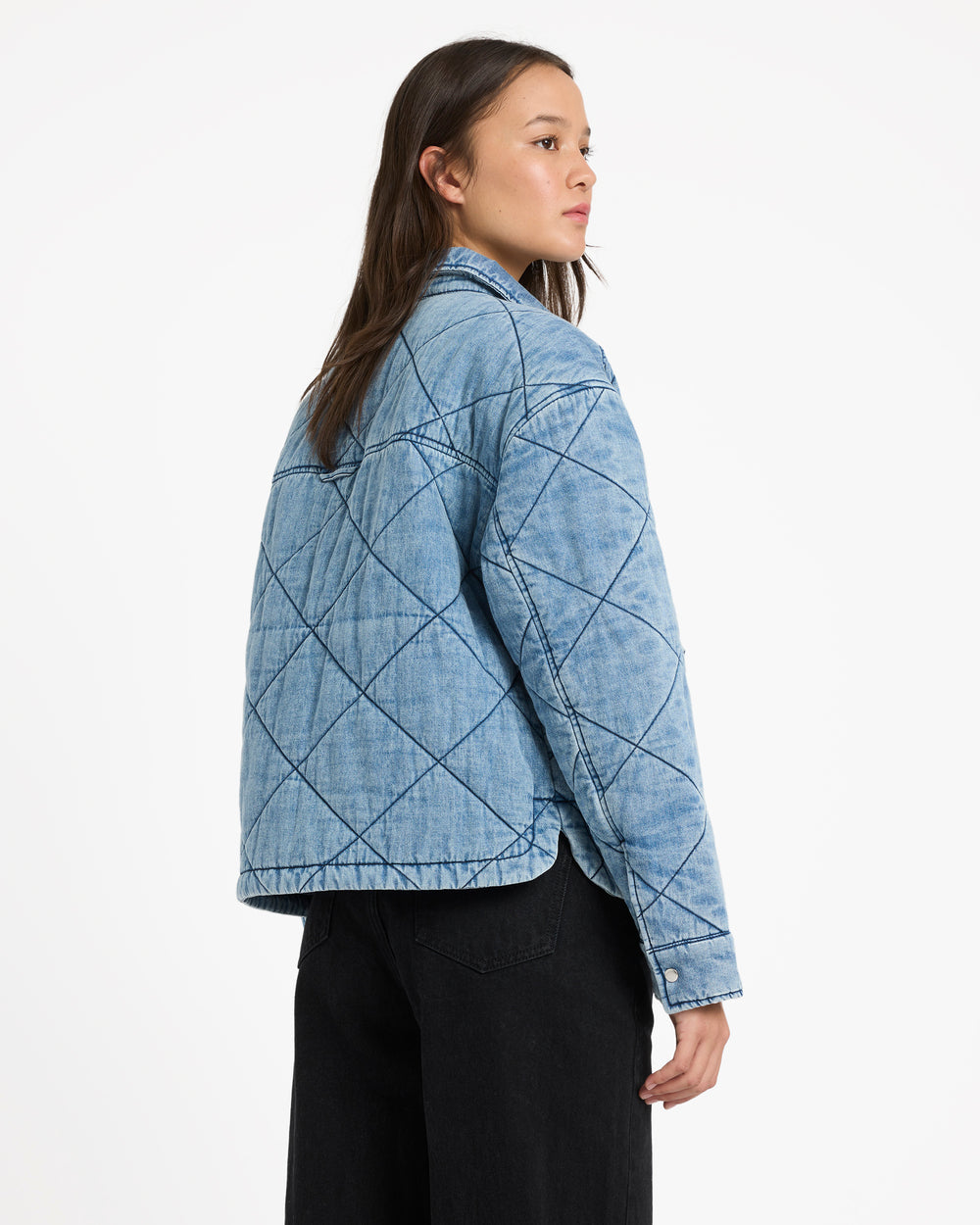 Ramps Quilted Jacket - Worn Light Blue - Catani Clothing