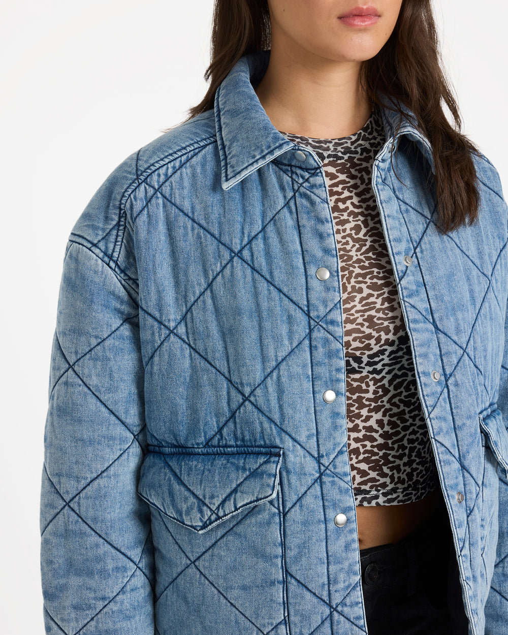 Ramps Quilted Jacket - Worn Light Blue - Catani Clothing