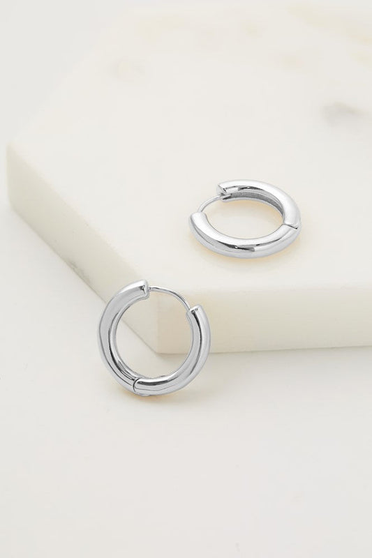 Kendall Medium Hoop - Silver