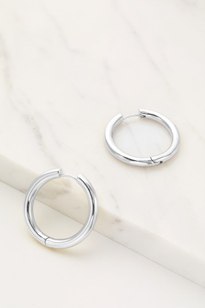 Kendall Large Hoop - Silver