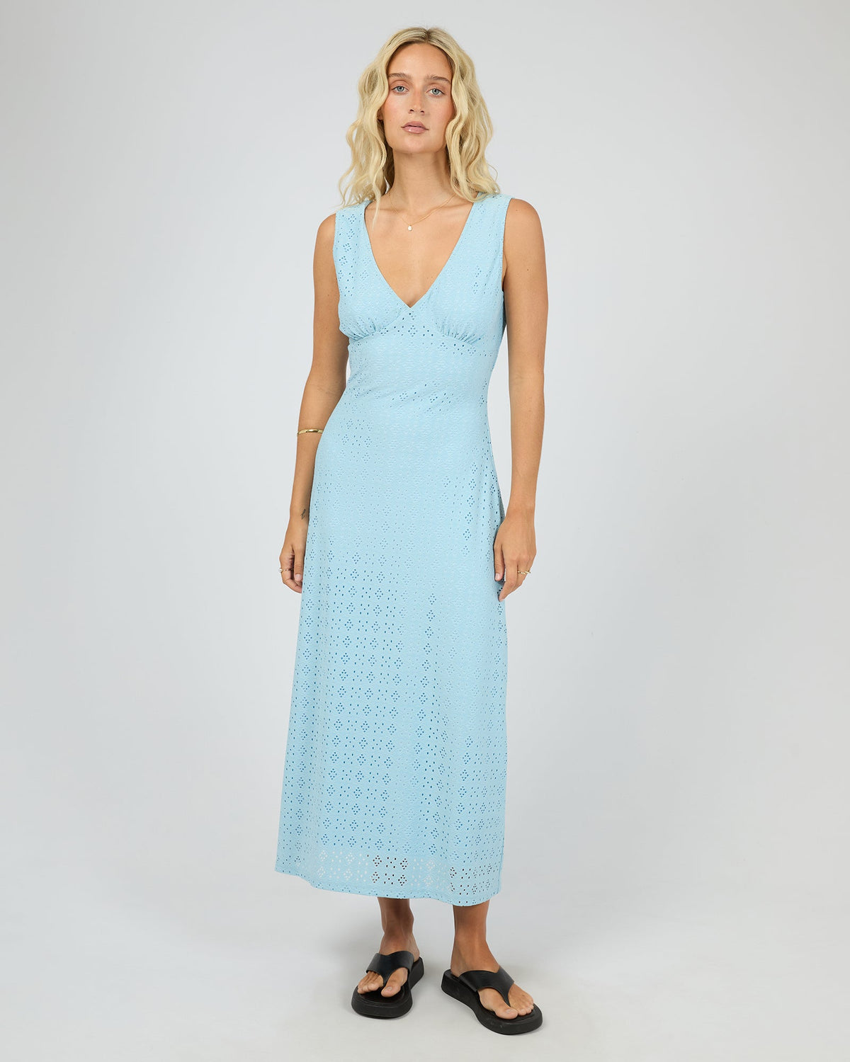 All About Eve Ivy Stretch Maxi Dress blue front view