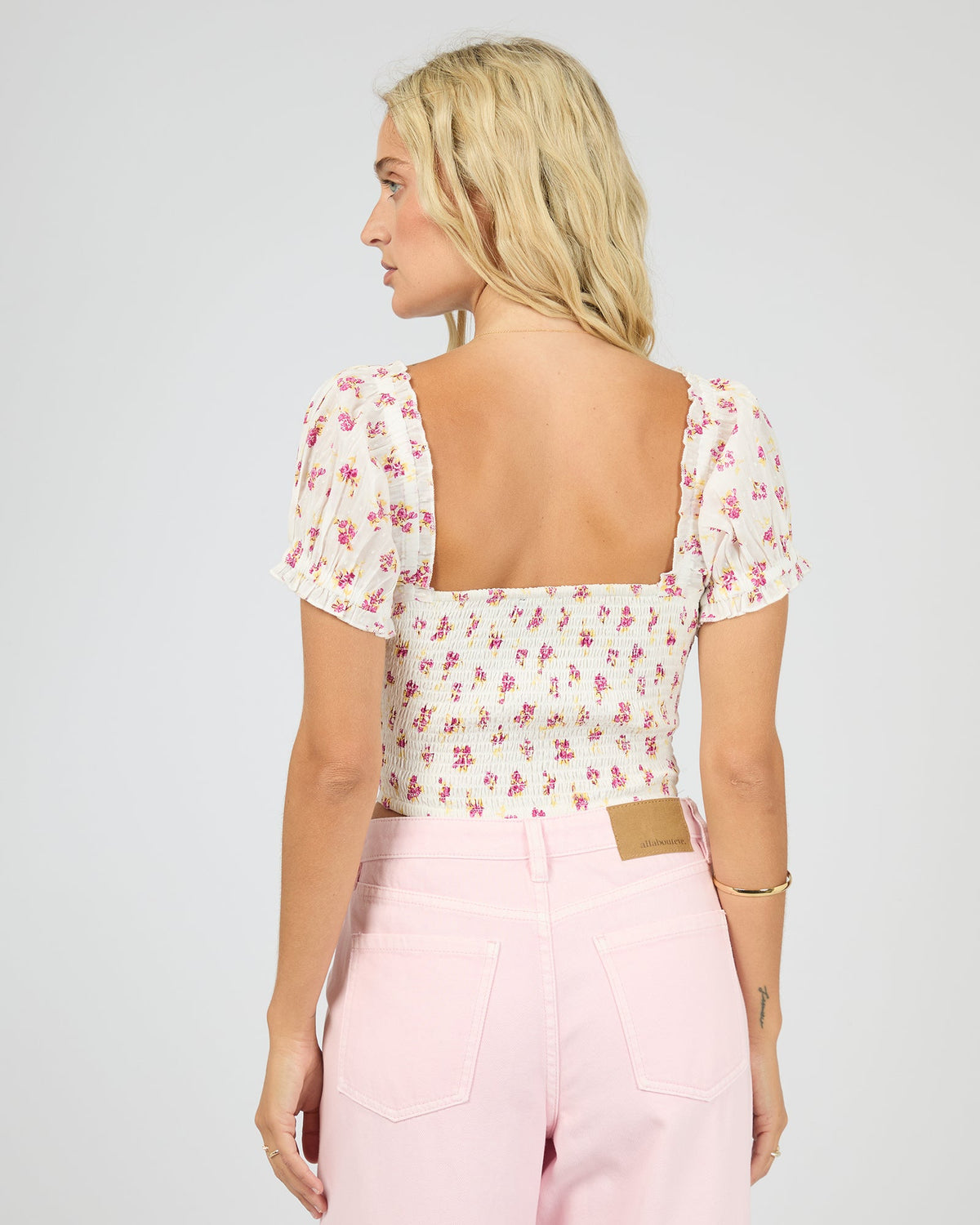 All About Eve Lorelai Floral Top print back view