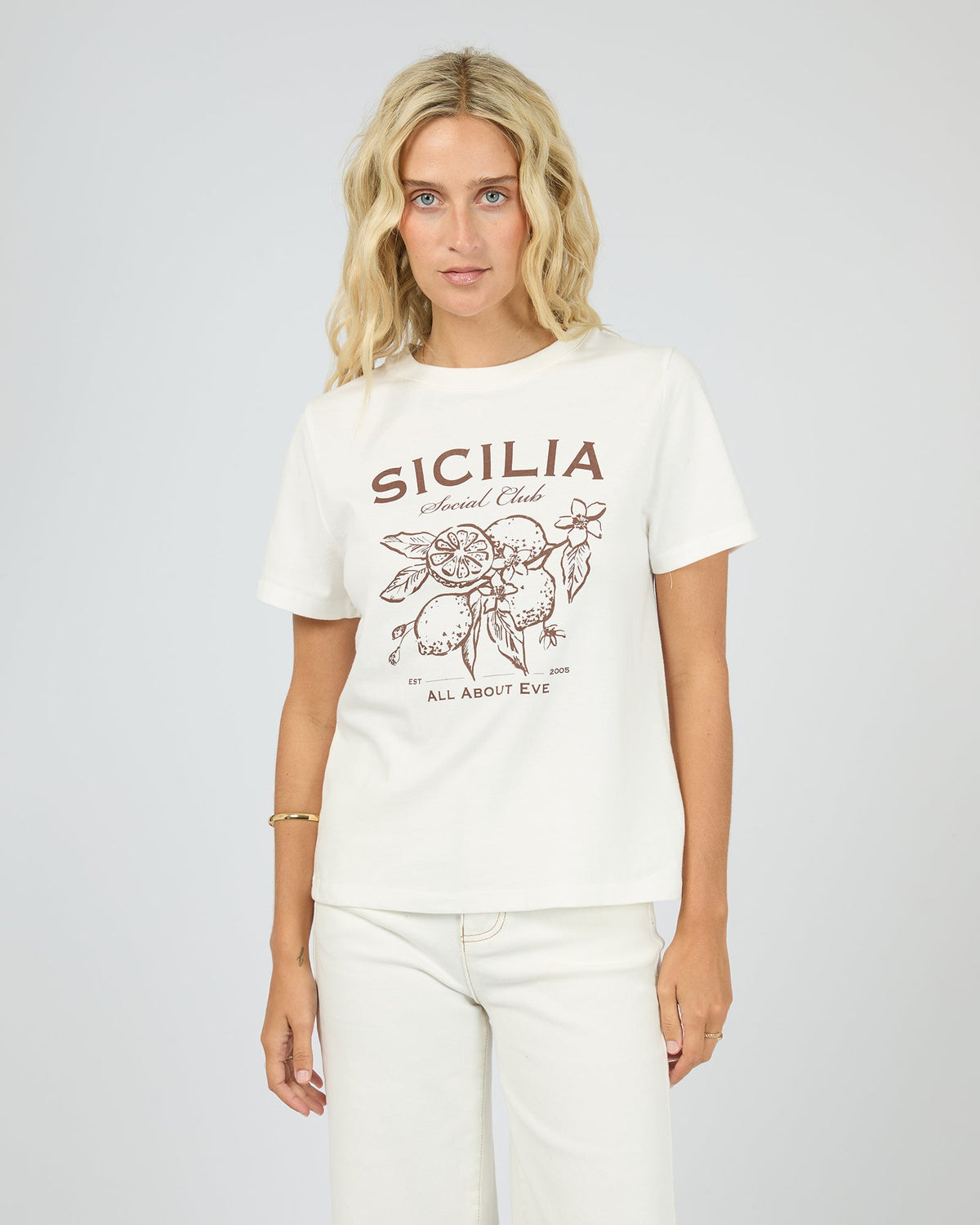 All About Eve Sicilia Regular Tee in vintage white