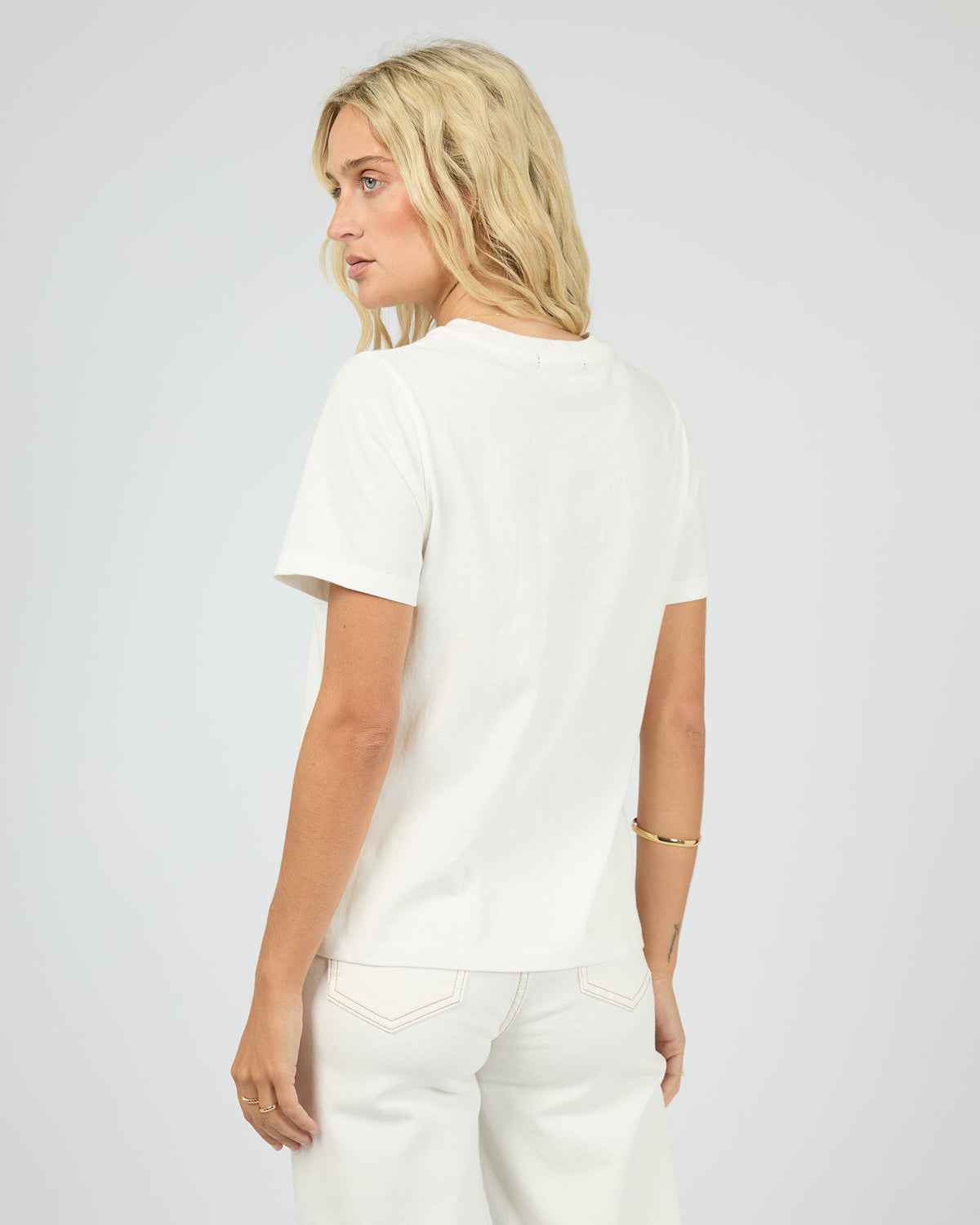 All About Eve Sicilia Regular Tee vintage white back view