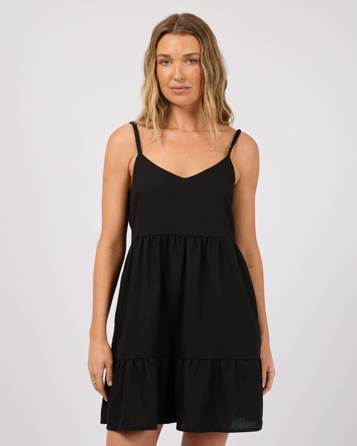 All About Eve Soleil Mini Dress in black