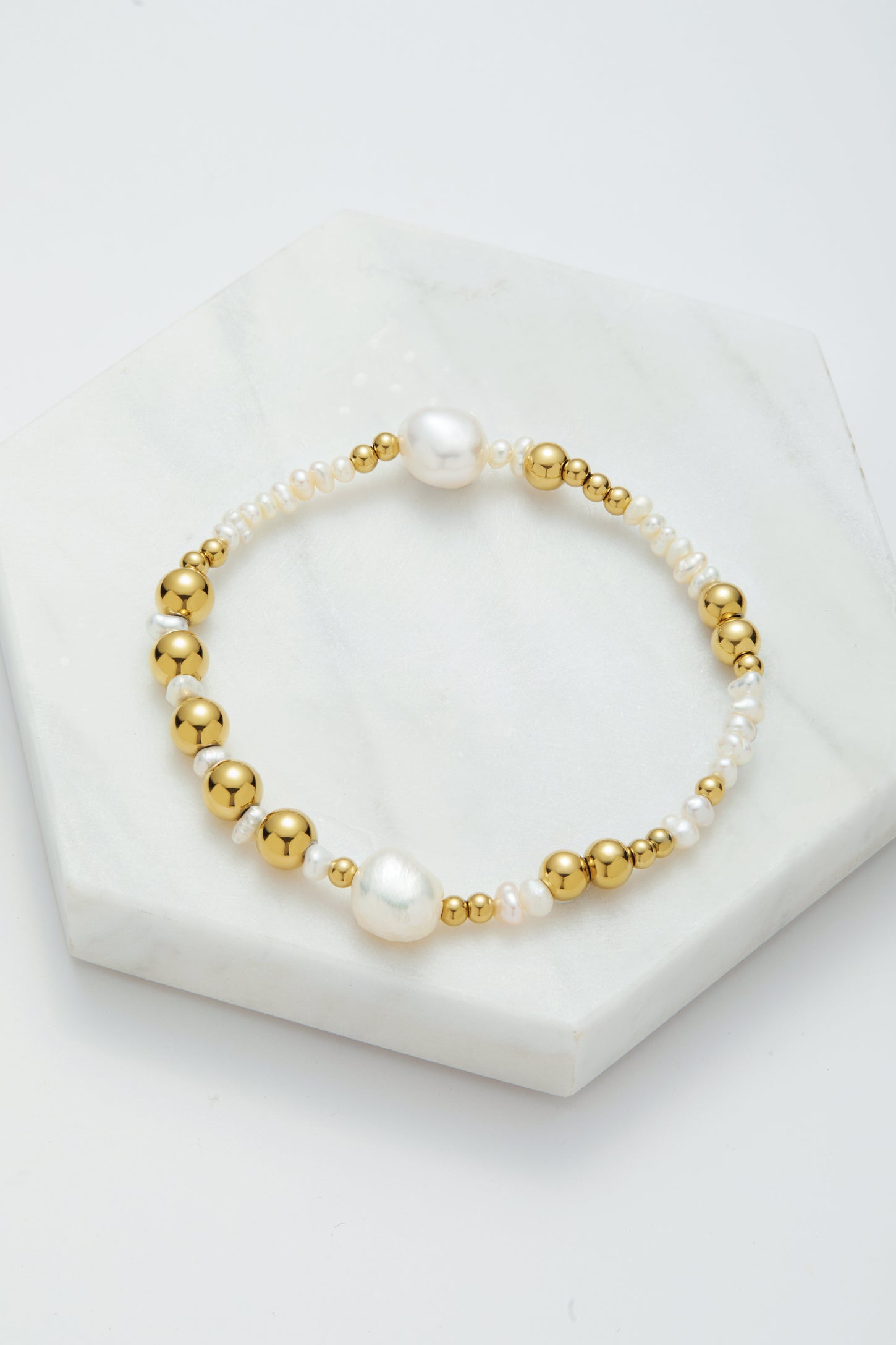 Polly Bracelet - Gold / Pearl - Catani Clothing