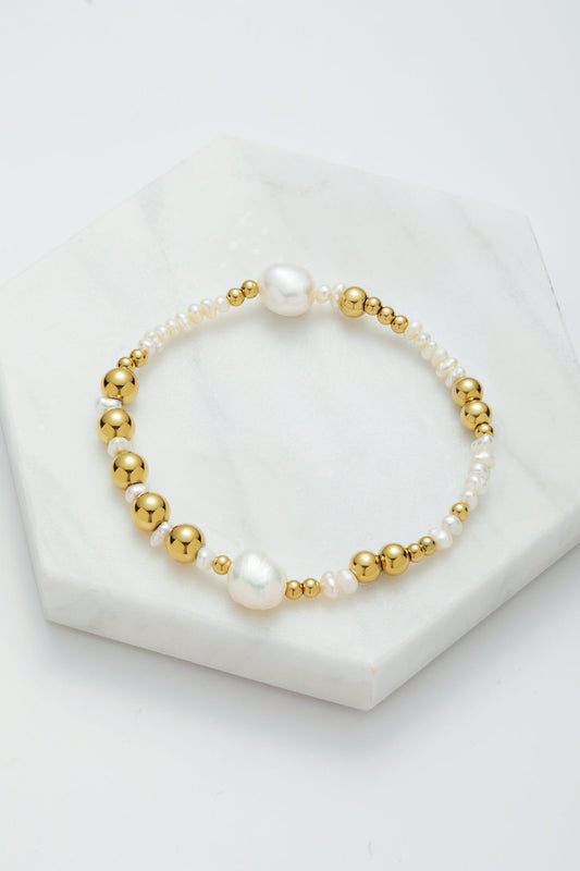 Polly Bracelet - Gold / Pearl