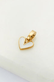White Heart Charm - Gold - Catani Clothing