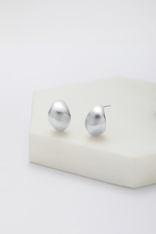 Ally Earring - Brushed Silver