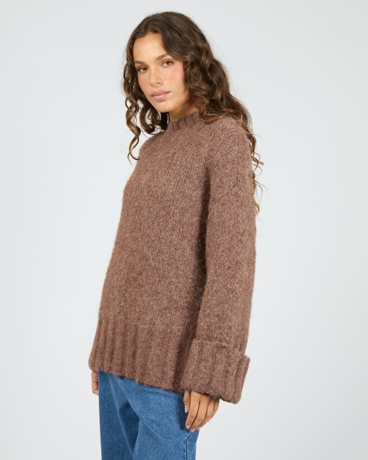 Silent Theory Mabel Knit Jumper - Chocolate (view 3)