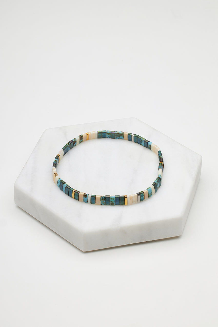 Tile Bracelet - Aqua