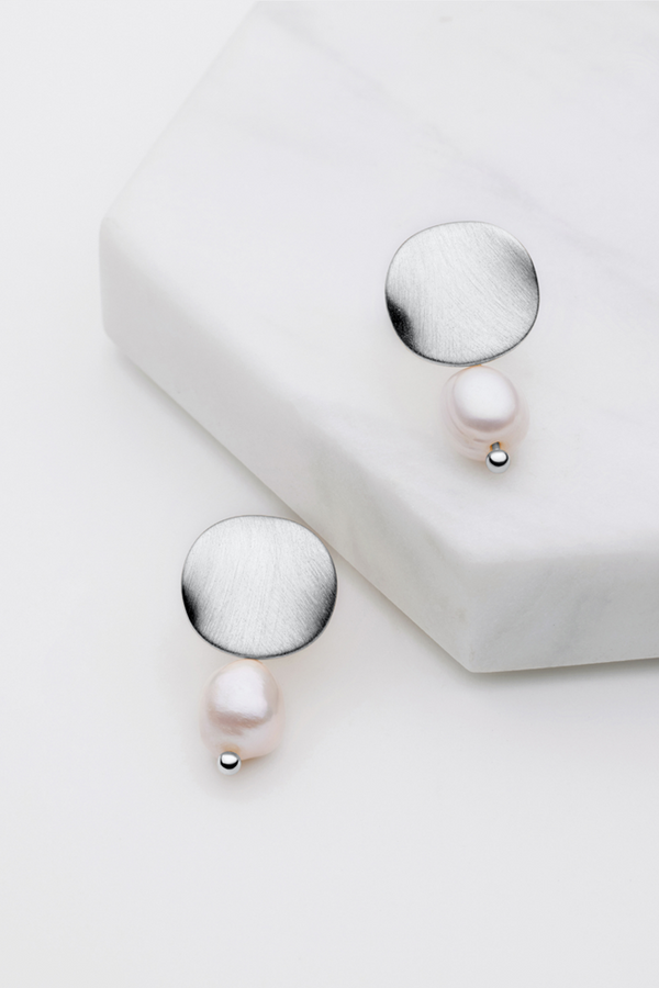 Zafino Hazel Brushed Earring - Silver