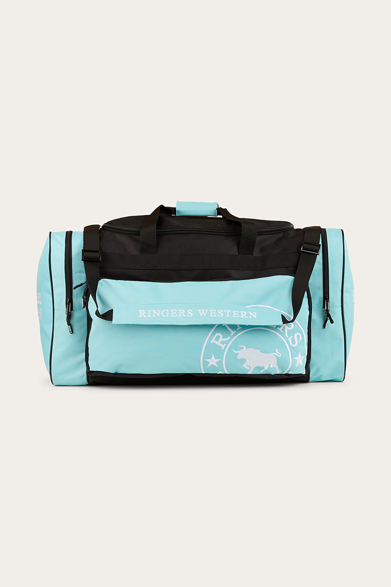 Ringers Western Rider Sports Bag in Black and Turquoise - side