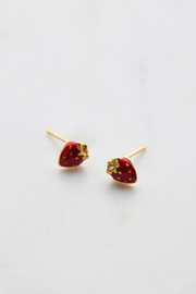 Strawberry Stud Earring - Gold - Catani Clothing
