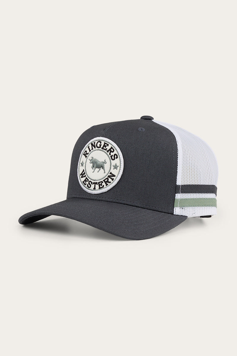 Ringers Western McCoy Trucker Cap in Charcoal and Leaf