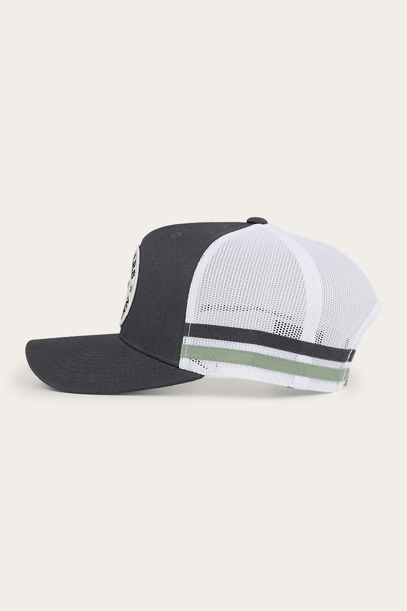 Ringers Western McCoy Trucker Cap in Charcoal and Leaf - side