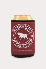 Ringers Western Signature Bull Stubby Cooler Burgundy