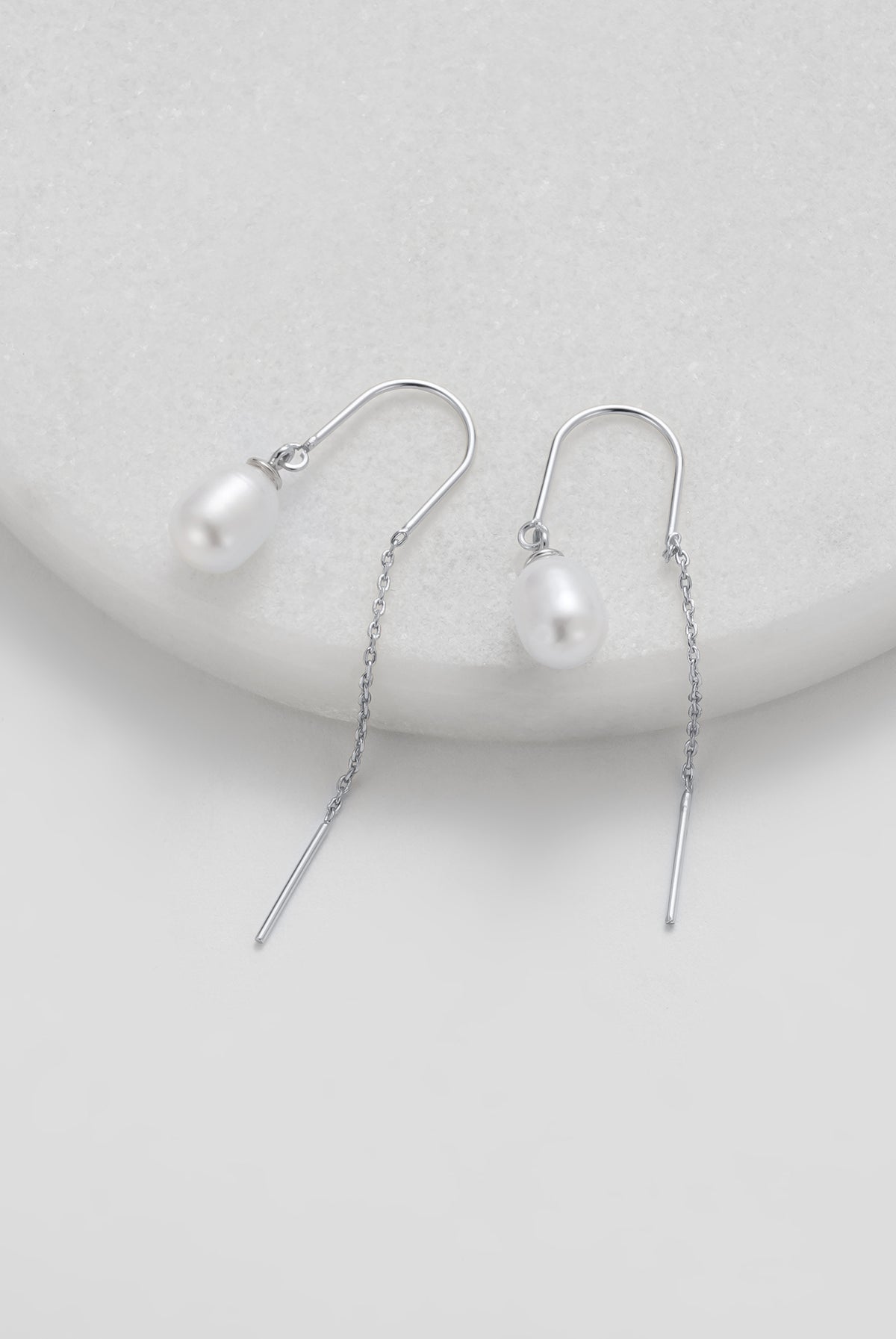 Zafino Talia Thread Earring - Silver (view 3)