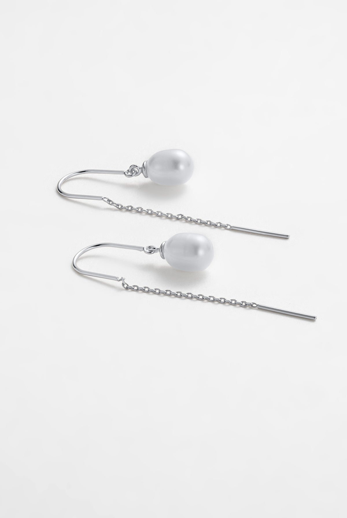 Zafino Talia Thread Earring - Silver (view 4)