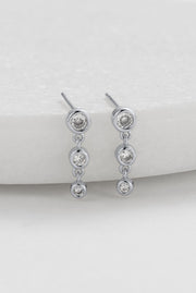 Zafino Abby Earring Clear Silver