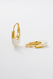 Zafino Stefi Hoop - White/Gold*