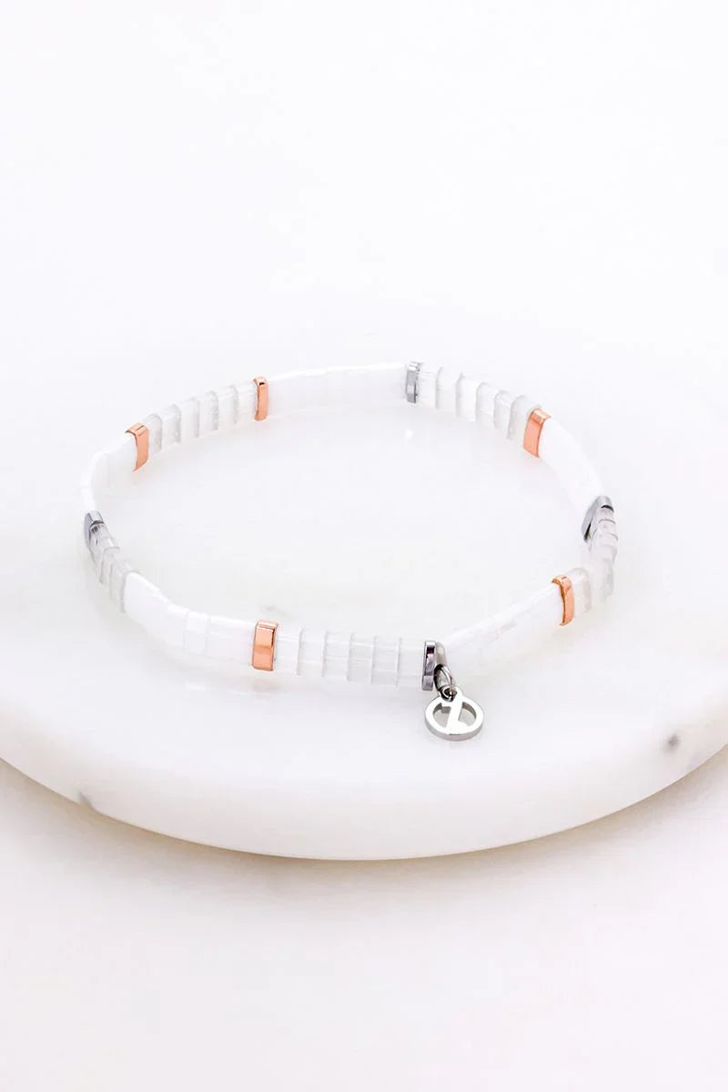 Zafino Tile Bracelet in Rose and Silver