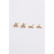 Zafino Crystal Pink Stud Set - Gold