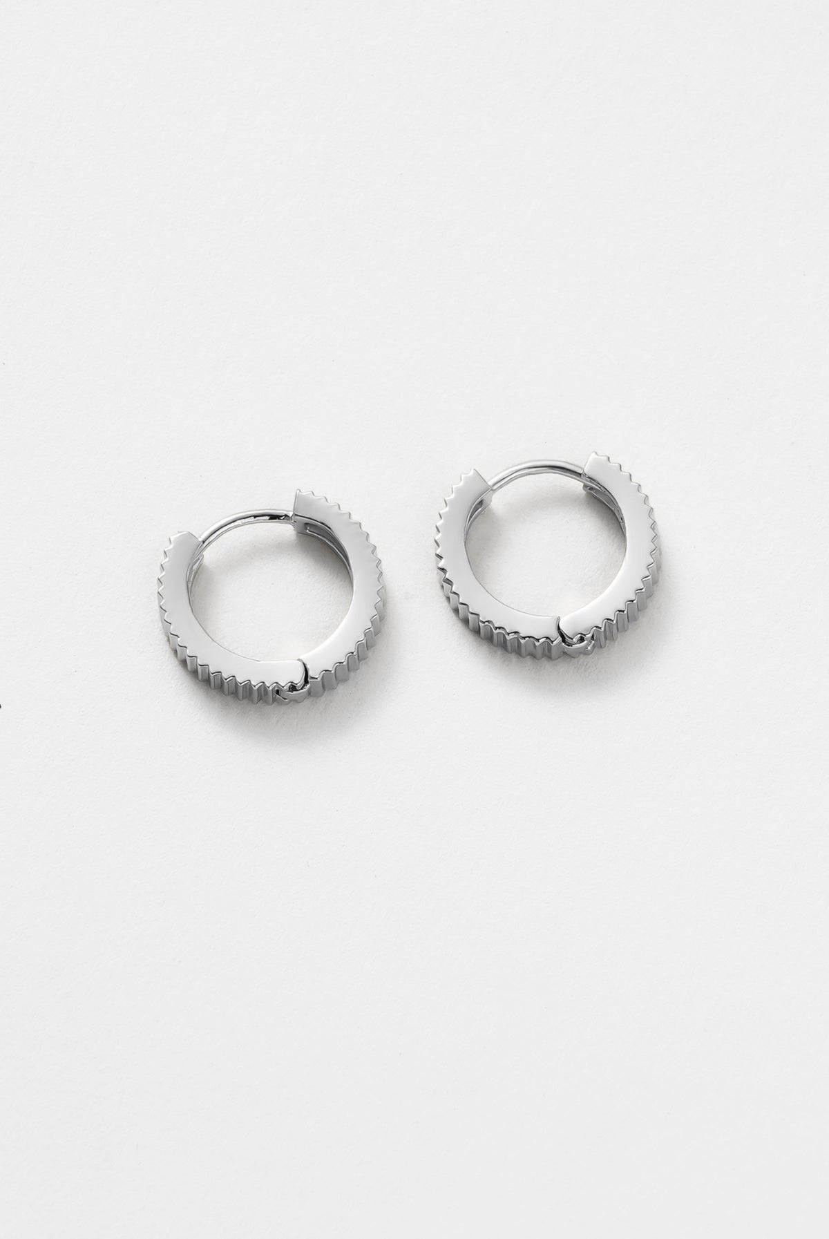 Zafino Willow Huggie - Silver (view 2)