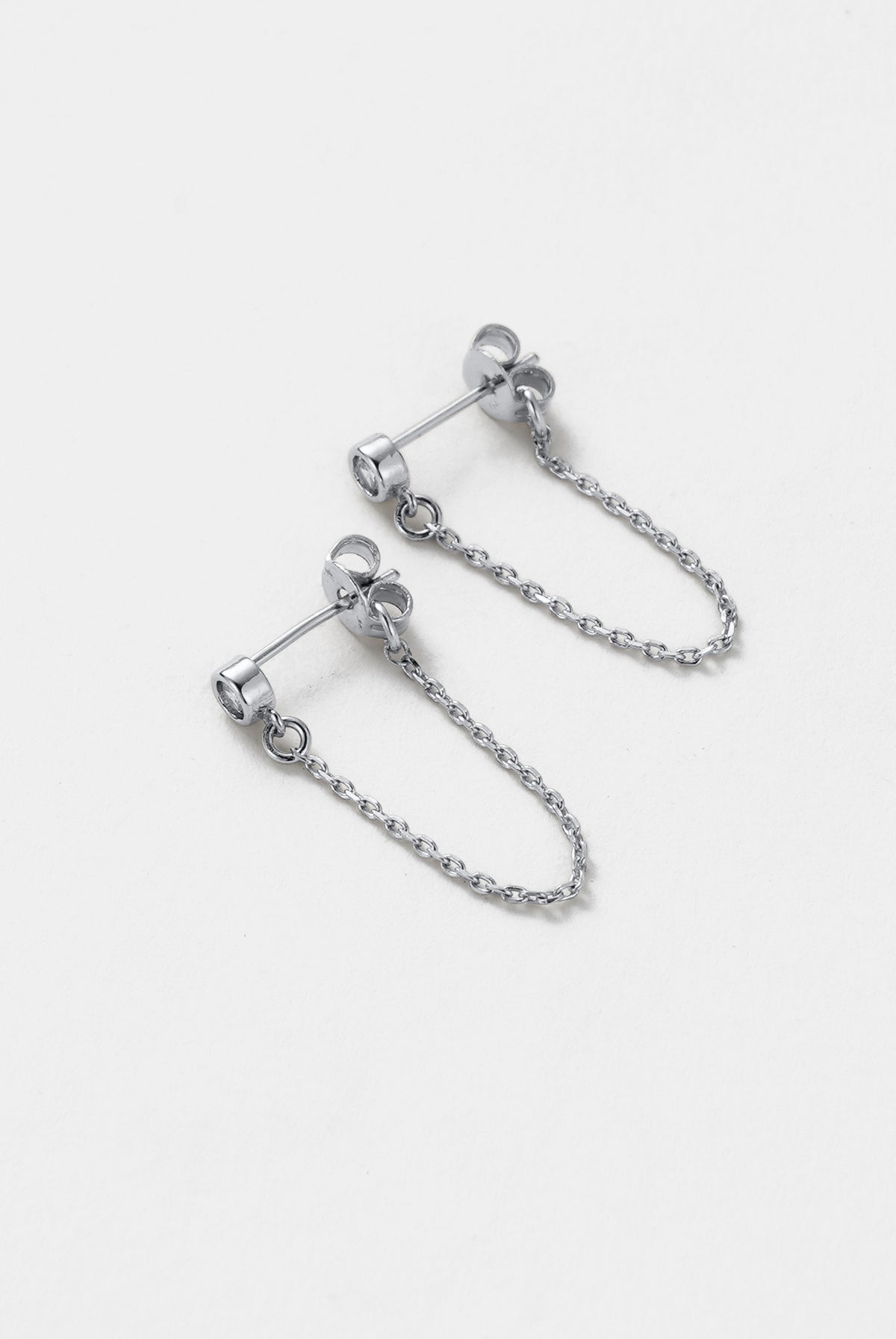 Zafino Crystal Chain Wrap Earring - Silver (view 4)