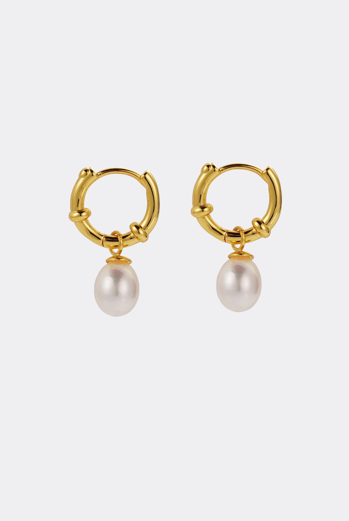 Zafino Tessa Pearl Hoop - Gold (view 3)