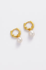 Tessa Pearl Hoop - Gold - Catani Clothing