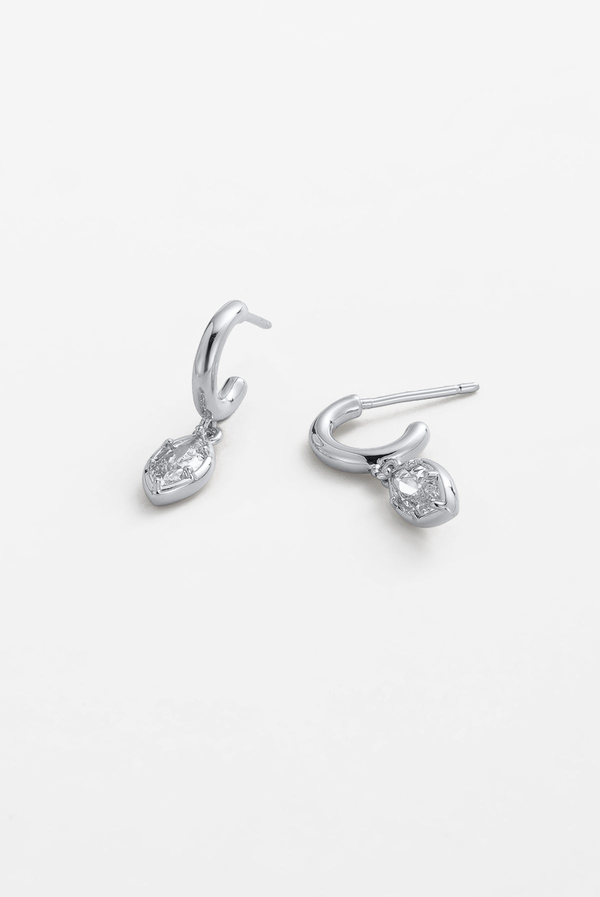 Zafino Eden Crystal Hoop - Silver - Silver (view 3)