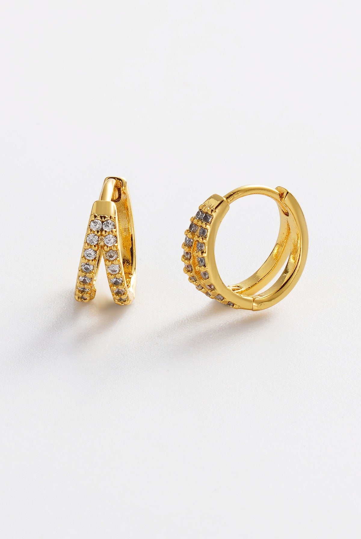 Zafino Celia Huggie gold side view