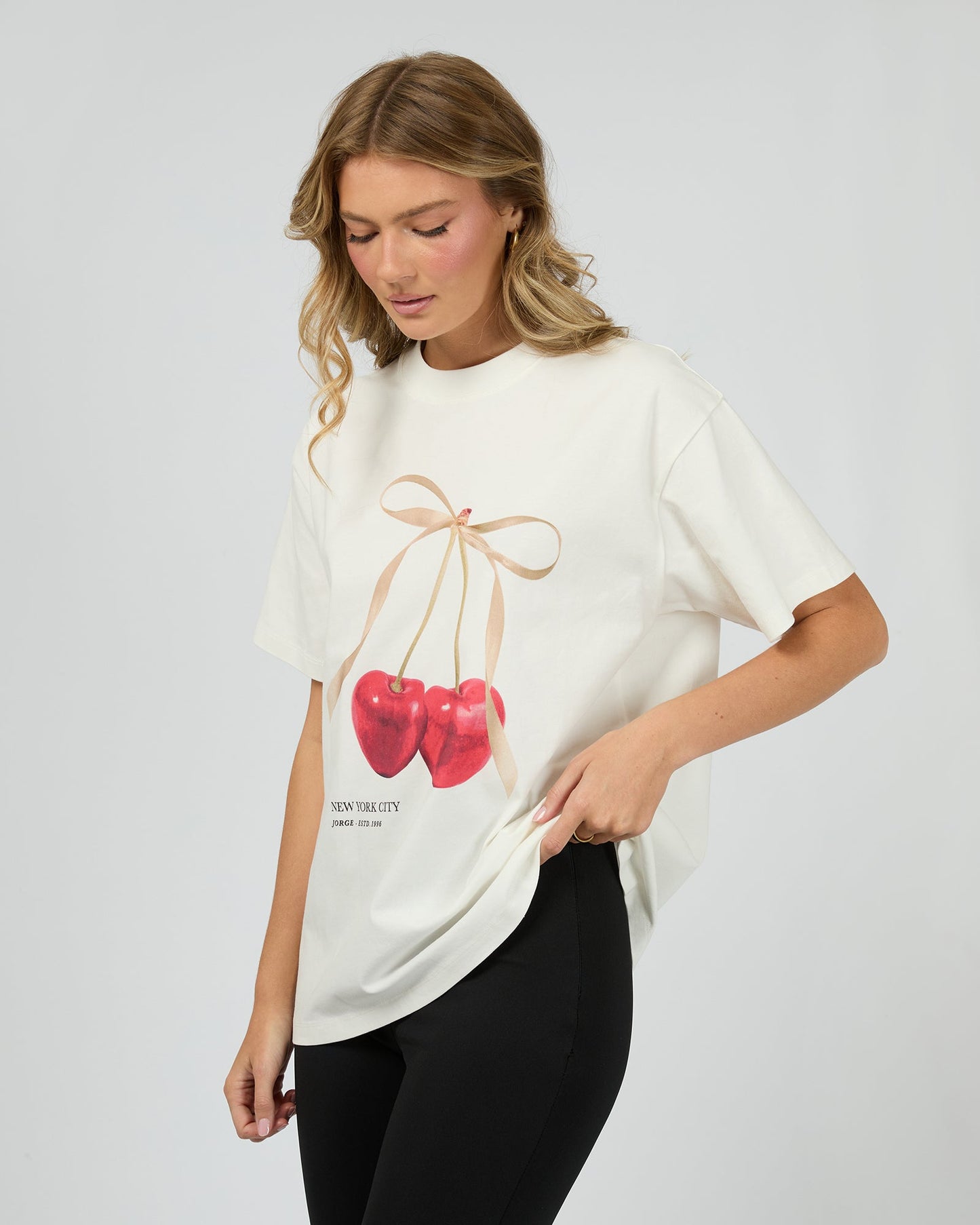 Cherry Tee - Vintage White
