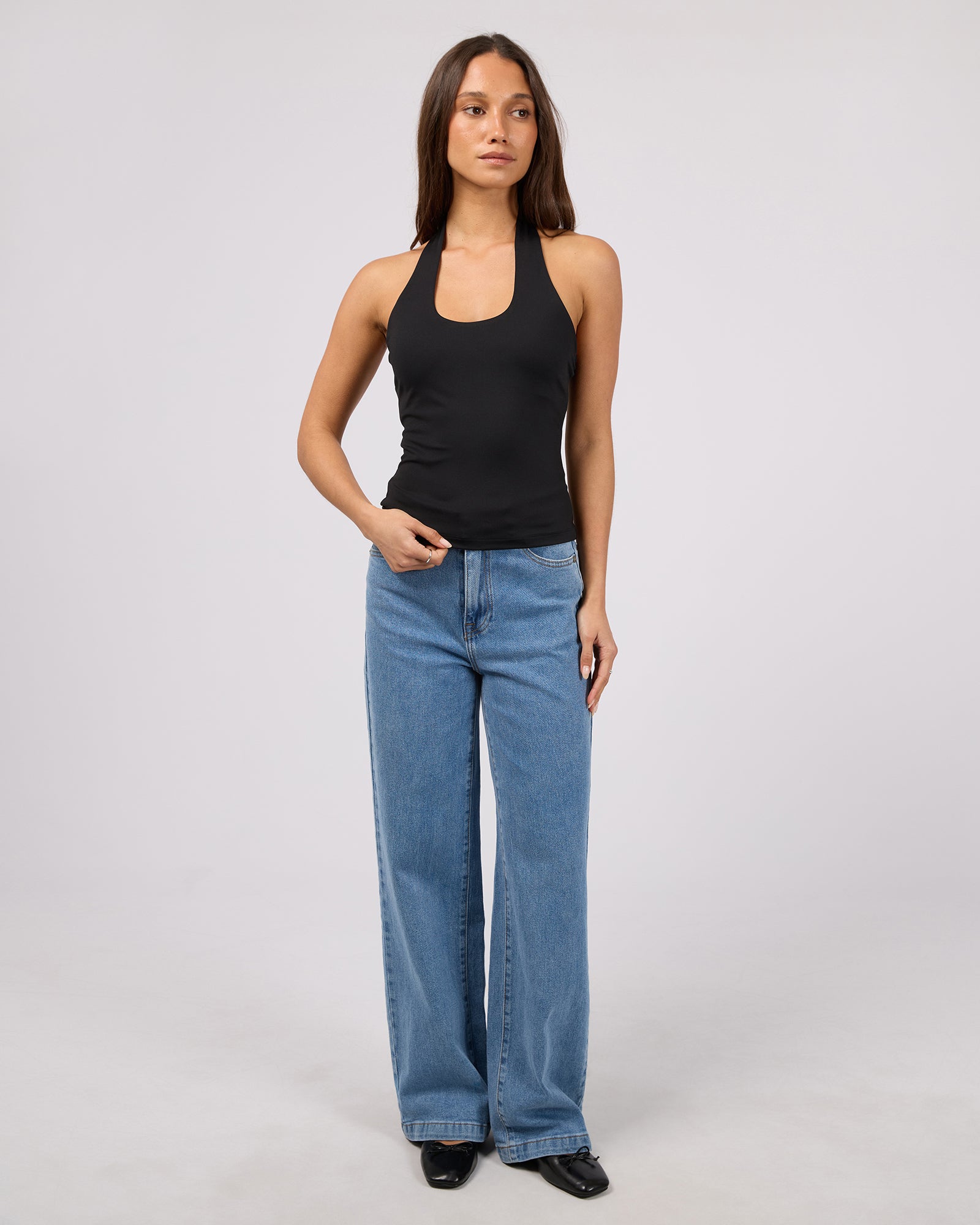 Jorge Halter Tank in Black - side