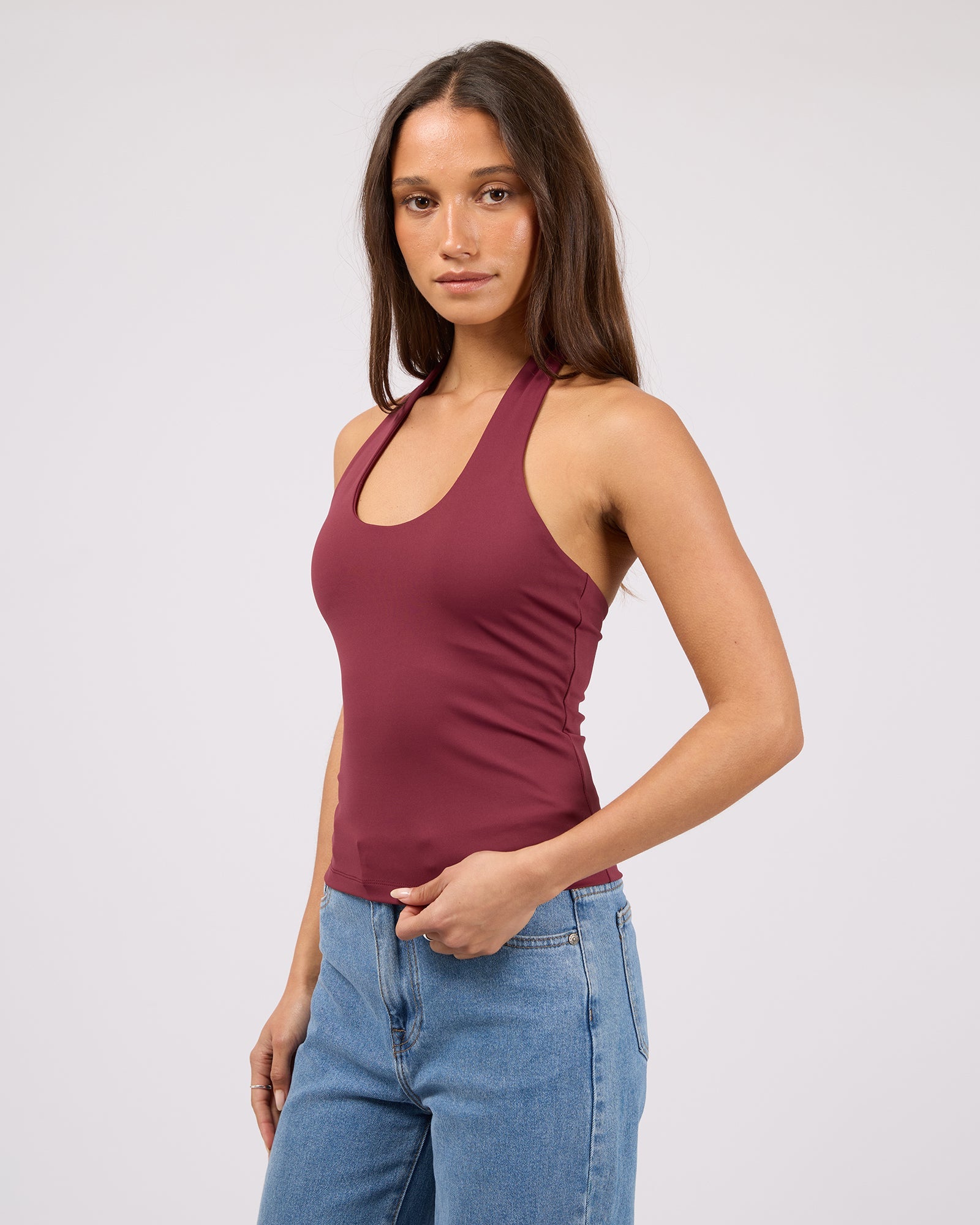 Jorge Halter Tank in Cherry - detail