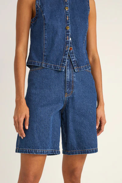 Gia Denim Jorts - Indigo